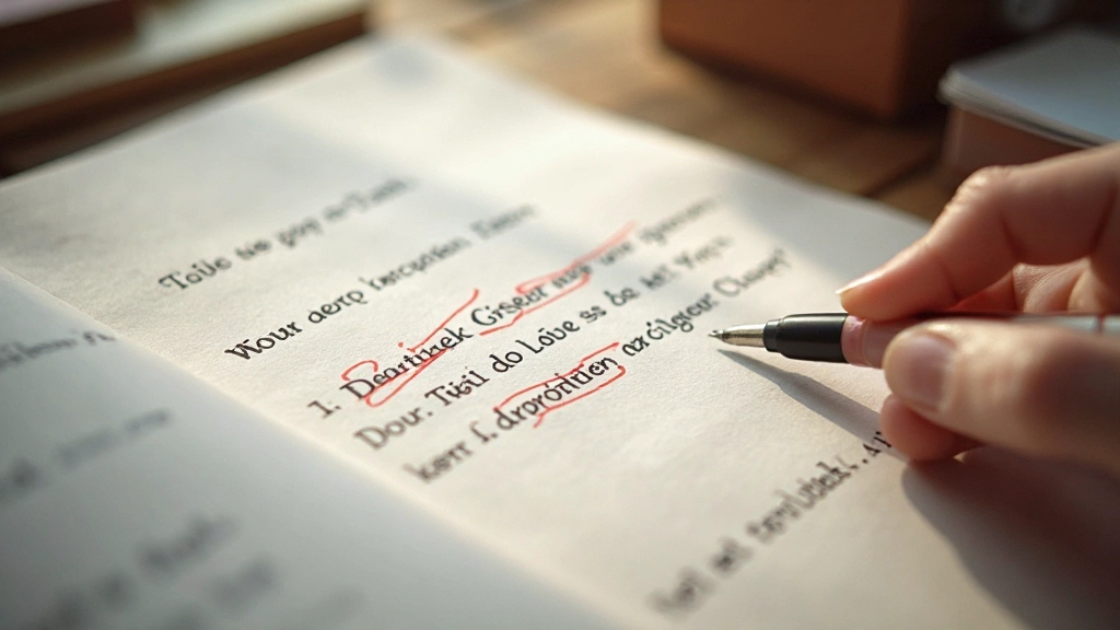 Grammarcorrectie document met rode pen markering op Nederlandse tekst, detailweergave van spellingscontrole