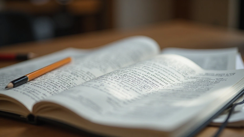 Grammaticaboek met Nederlandse werkwoorden uitgelegd, klassieke leermateriaal setup met pen en notitieboek